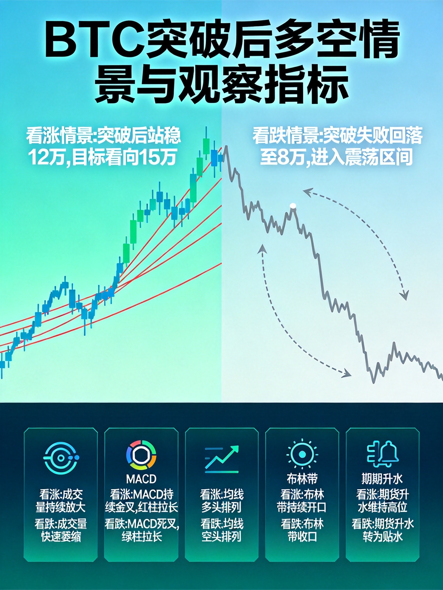 BTC突破后走势情景对比与关键观察指标 